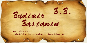 Budimir Baštanin vizit kartica